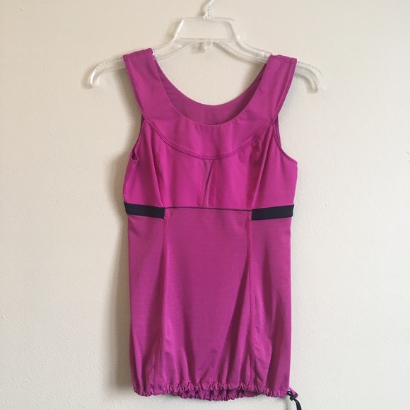 lululemon athletica Tops - Lululemon Scoop Neck Magenta Athletic Tank Top